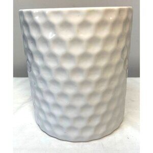 White Essentials Textured Ceramic Utensil Holder